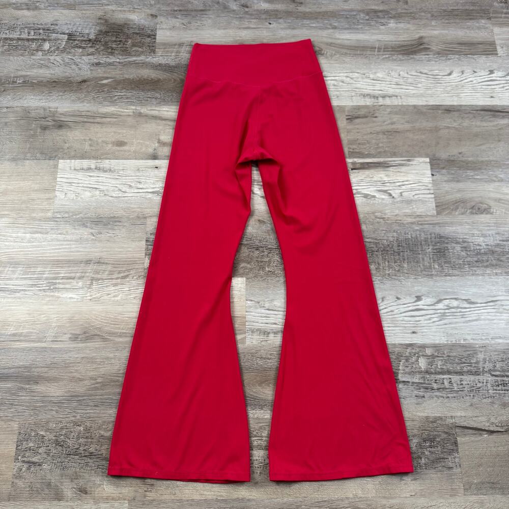 Sunzel Red Flare Leggings High Rise Wide Leg Yoga Pants Athleisure Large